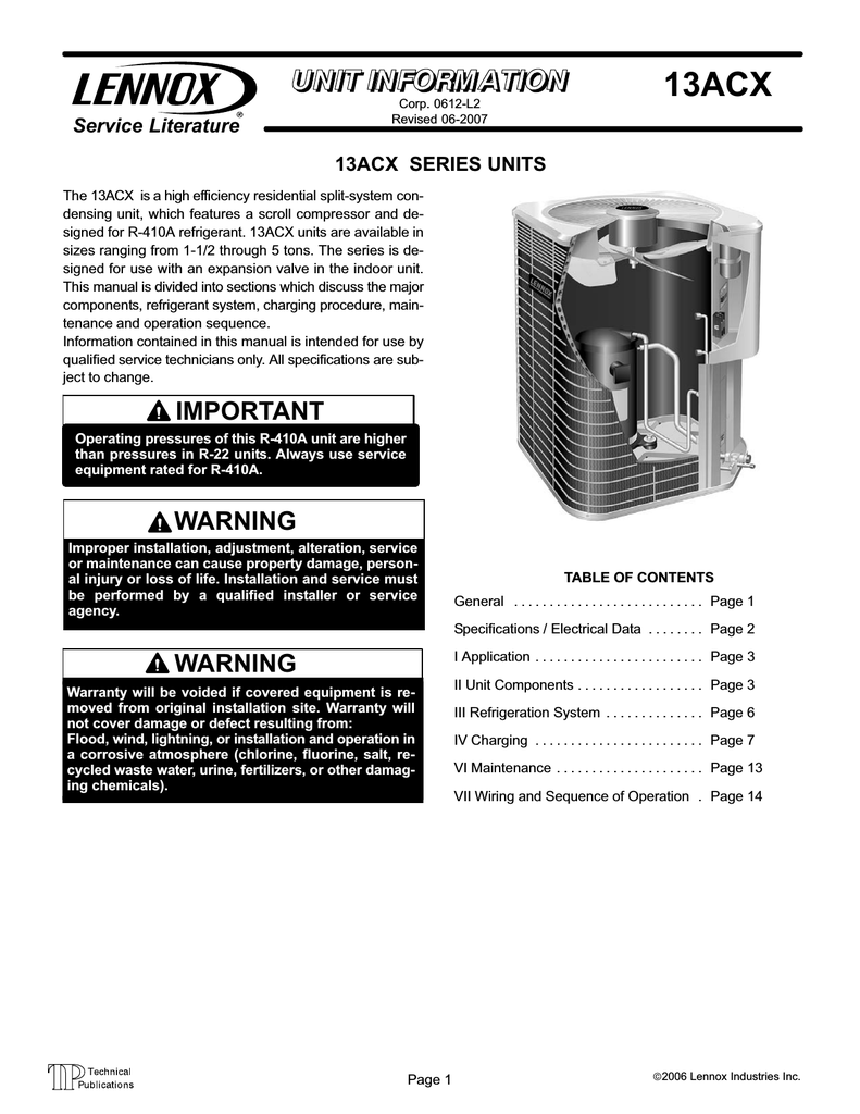 lennox 13acx 036 230