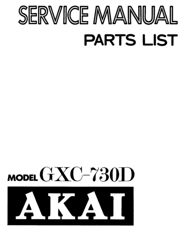 Akai Gxc 730d Sm Manualzz