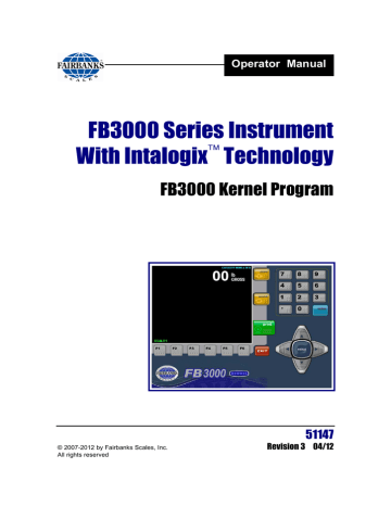 FB3000 Series Instrument With Intalogix Technology | Manualzz