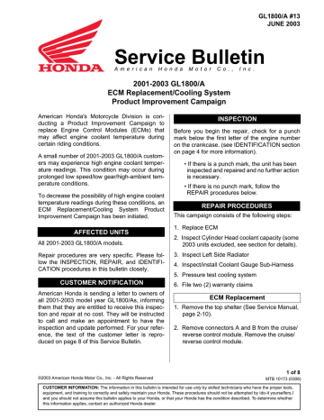 MTB 10173 GL1800 overheating - ECM PIC FINAL  Manualzz