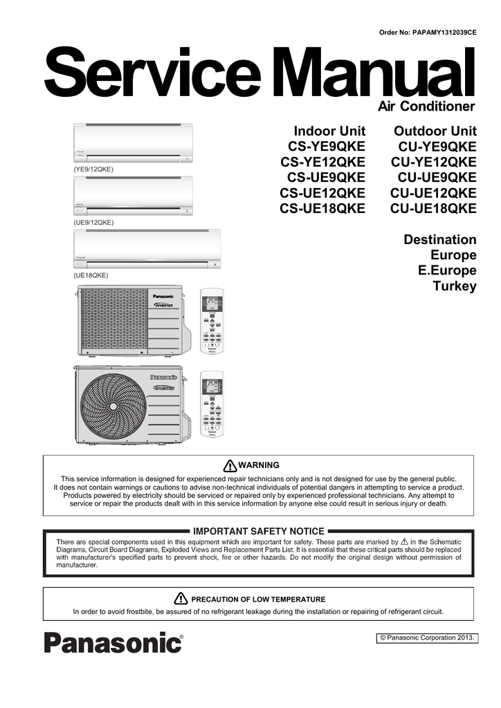 Panasonic cs ye12qke