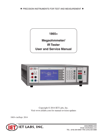 Manual - IET Labs, Inc. | Manualzz