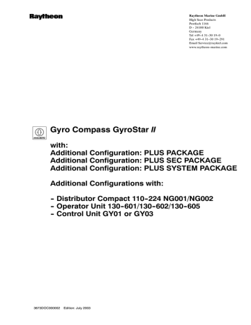 Raytheon Gyrostar 2 PLUS Package Operation Manual | Manualzz