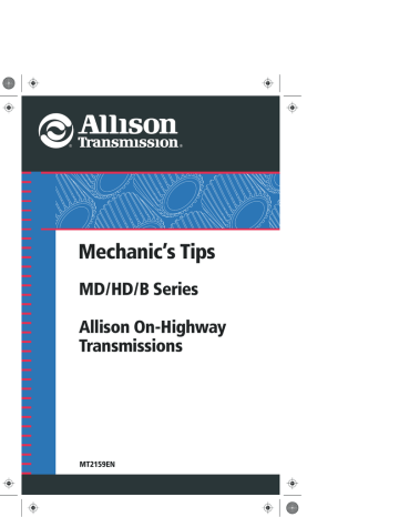 Allison Transmission MD/HD/B Series WTEC III Controls Troubleshooting Manual 
