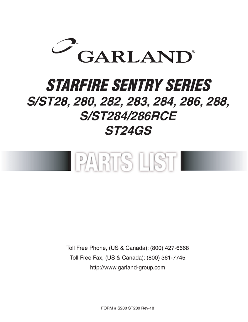 Garland S283 St286 S284 St286rce S286 St288 S288 S280 24b St282 S280 30b User Manual Manualzz