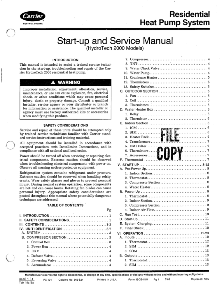 Start Up And Service Manual Manualzz