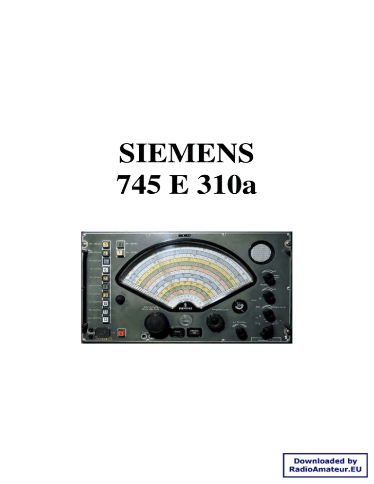 Sait Siemens Mod 745e 310 Service Manual Manualzz
