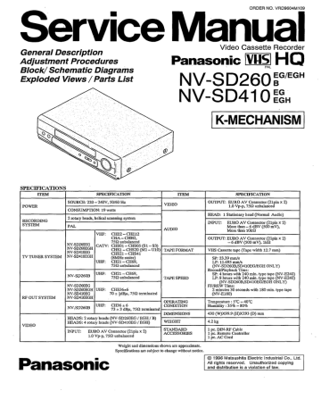 Nv Sd260 410 Manualzz