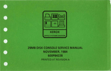 XEROX 29MB DISK CONSOLE SERVICE MANUAL NOVEMBER | Manualzz