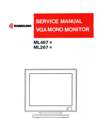 SERVICE MANUAL VGA MONO MONITOR | Manualzz