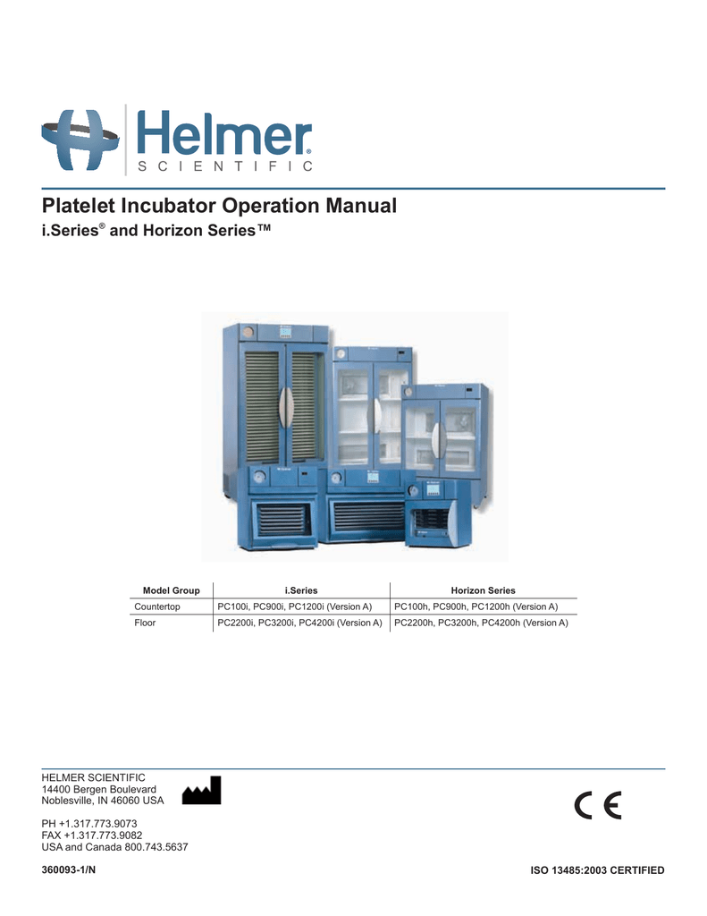Platelet Incubator Operation Manual Manualzz