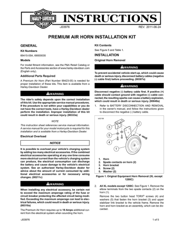 harley air horn kit