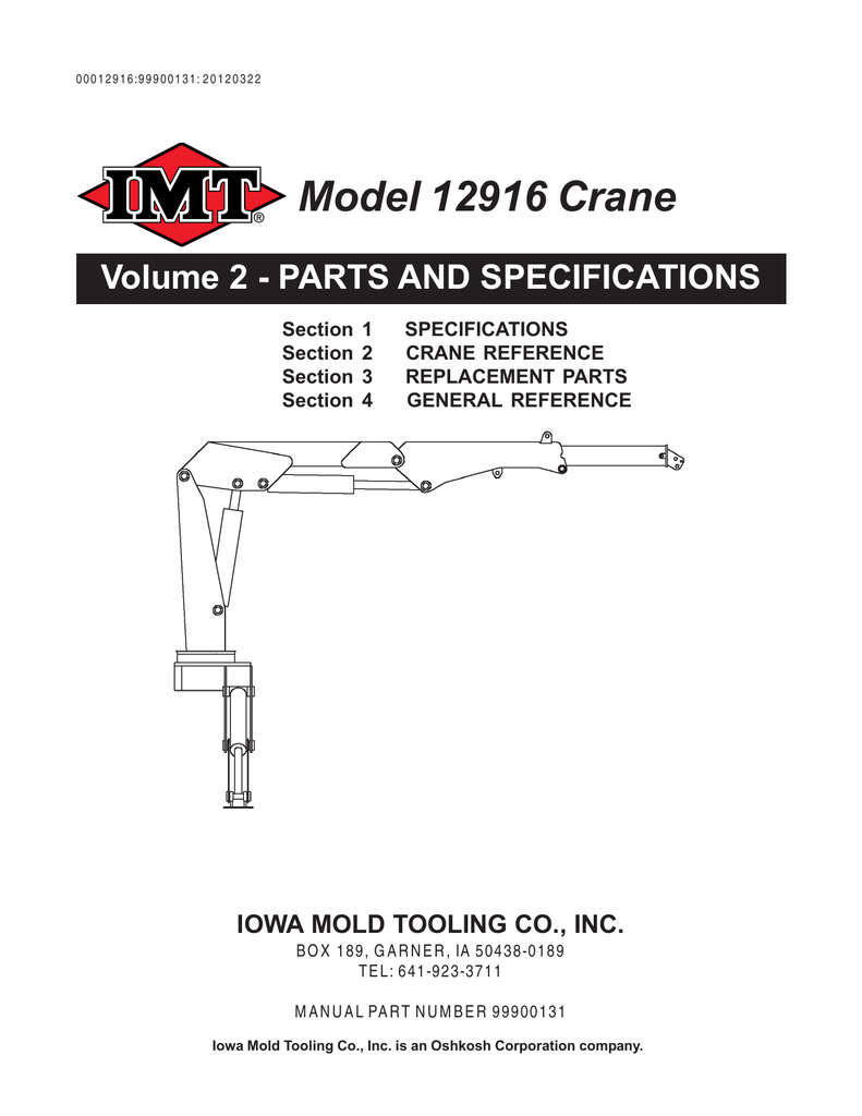 Imt 1014 Crane Manual