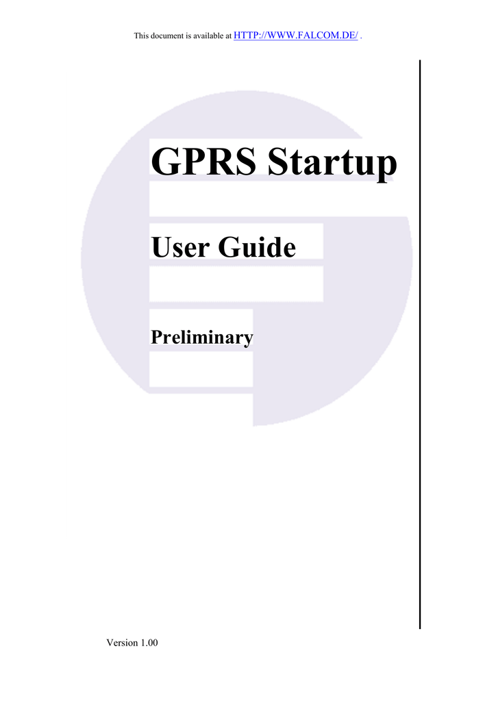 GPRS Startup Manualzz