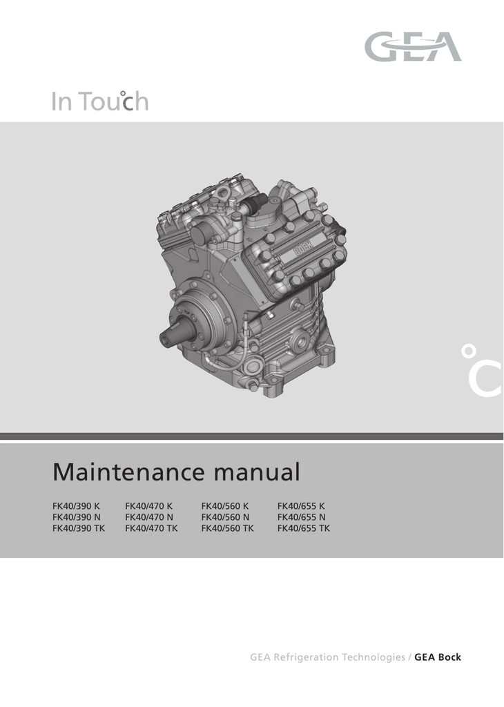Bock Fk40 Maintenance Instructions Manualzz