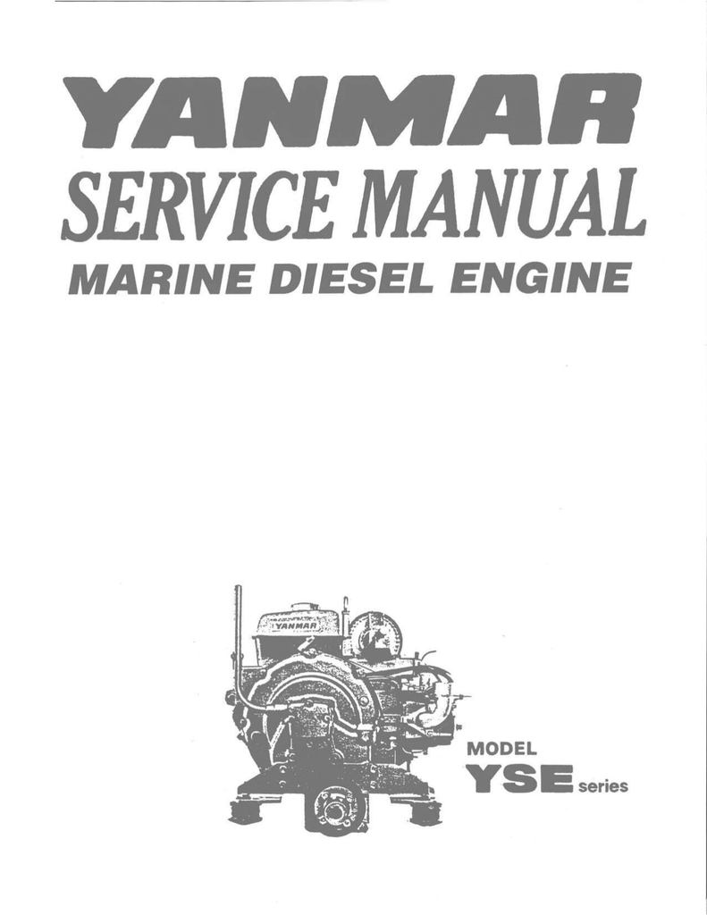 Yanmar YSE Service Manual | Manualzz