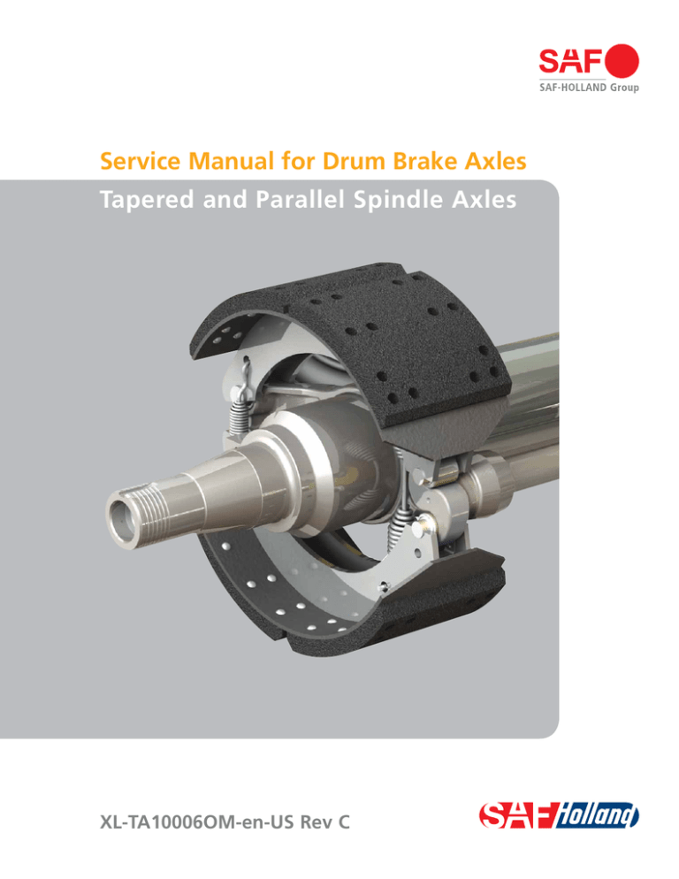 Tapered and Parallel Spindle Axles Service Manual for Drum Brake Manualzz