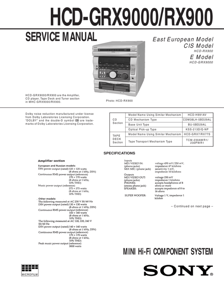 Hcd Grx9000 Rx900 Manualzz