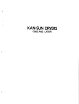 KAN-SUN Dryers (1982 And Later) Service Manual
