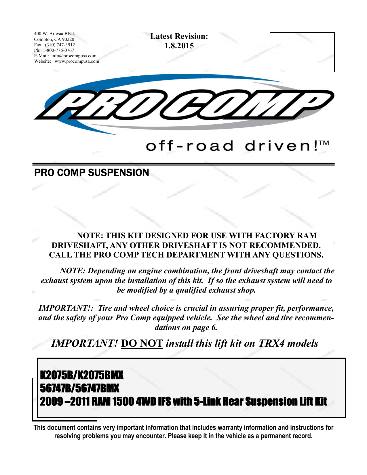 Pro comp driver download 64-bit