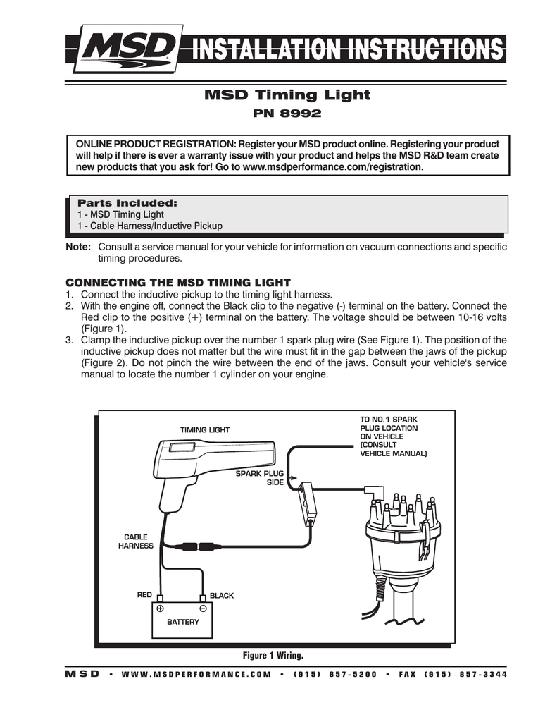 MSD Timing Light Manualzz