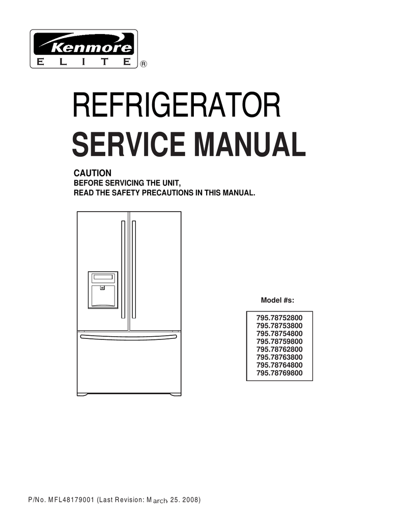Service Manual Appliance Factory Parts Manualzz