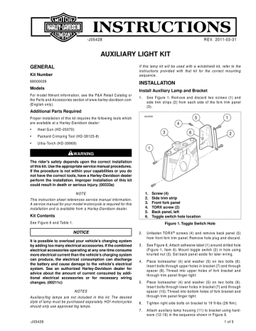 harley davidson auxiliary light kit