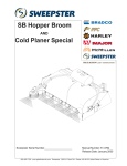SWEEPSTER SB Hopper Broom and Cold Planer Special Operator's Manual