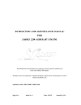 Jabiru 2200 A, 2200 B &amp; 2200 J Aircraft Engine Instruction Manual