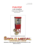 Gold Medal 2404 Popcorn Popper Instruction Manual