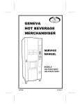 Geneva Hot Beverage Merchandiser 3205 FRESH BREW, 3206 FREEZE DRIED - Service Manual