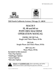 Cretors MACH 5 32, 48, 60 Popcorn Machine Operation Manual
