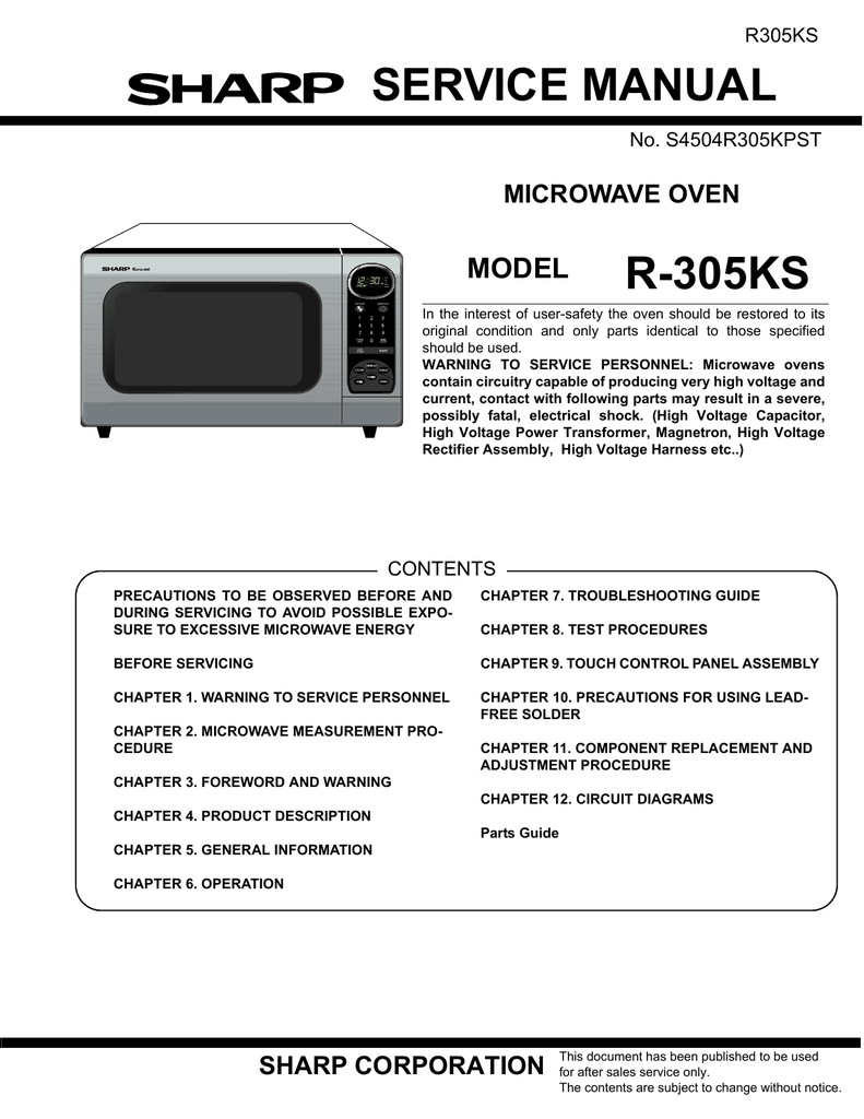 sharp model r 305ks