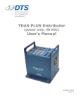 TDAS PLUS Distributor power only, 48 VDC User&rsquo;s Manual