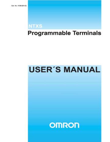 Omron NT2S-SF127B-E manual | Manualzz