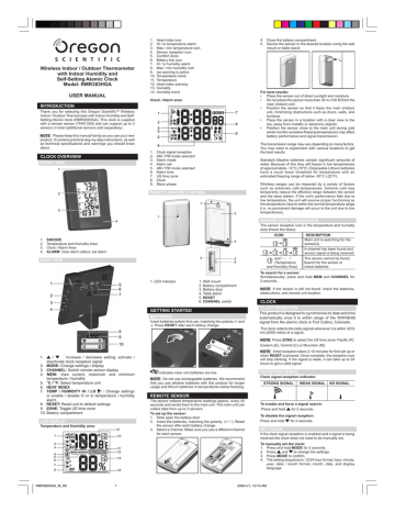 Oregon Scientific BAR688HGA Wireless Weather Station with  Temperature/Humidity Display and Self-Setting Atomic Clock 