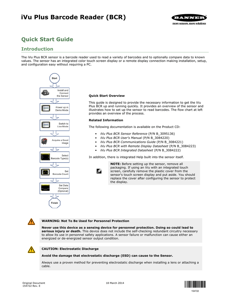 Ivu Plus Bcr Quick Start Guide 154722 Manualzz