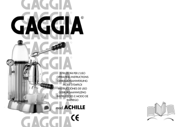 Gaggia Achille Owner S Manual Manualzz