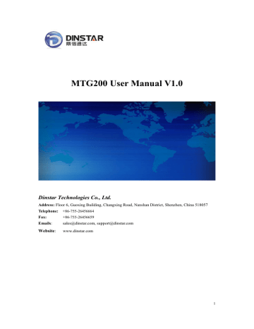 MTG200 User Manual V1.0 | Manualzz