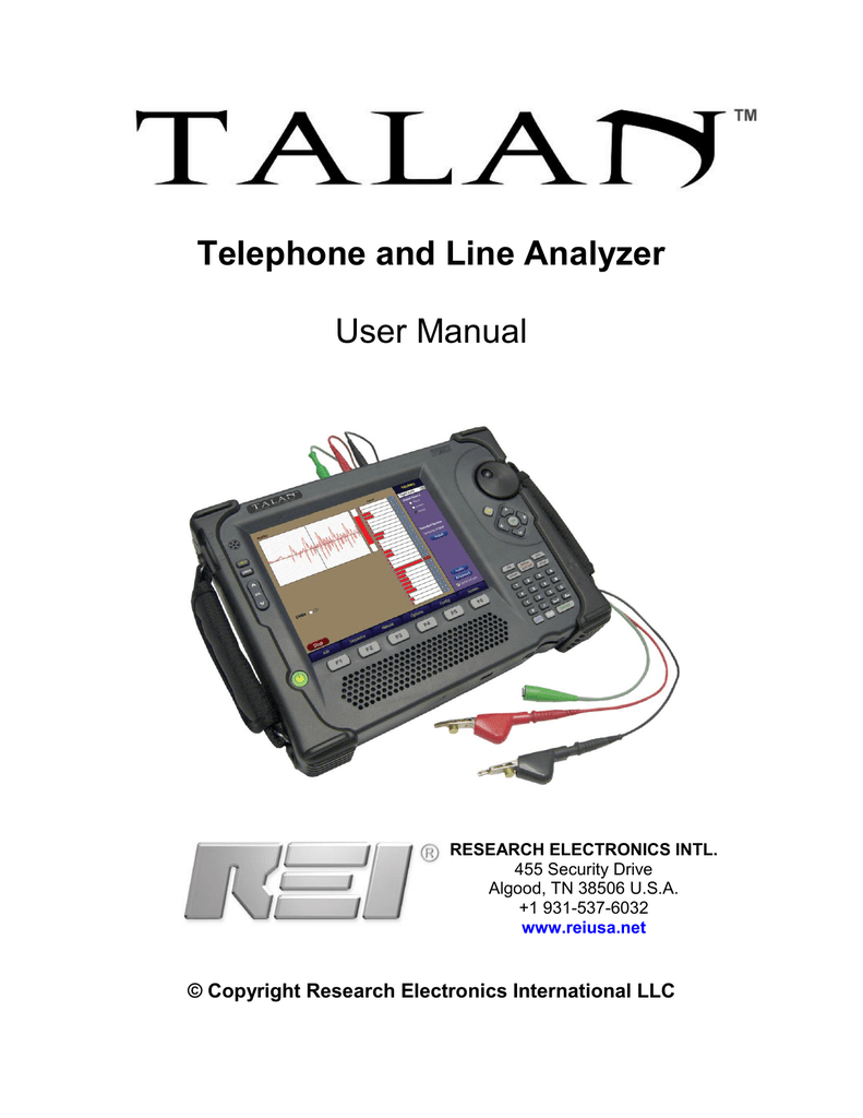 Telephone and Line Analyzer User Manual Manualzz