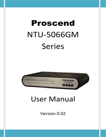 NTU-5066GM Series - g.shdsl ntu 5066gm | Manualzz