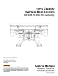 Serco HD, HHC Hydraulic Dock Levelers User's Manual