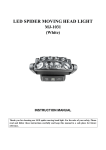 LED Spider Moving Head Light MJ-1031 Instruction Manual