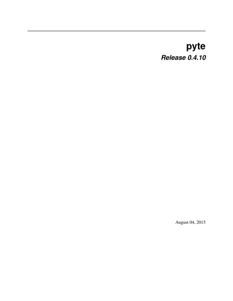 Pyte Release 0 4 10 Manualzz