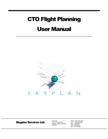 Cto Flight Planning User Manual Manualzz