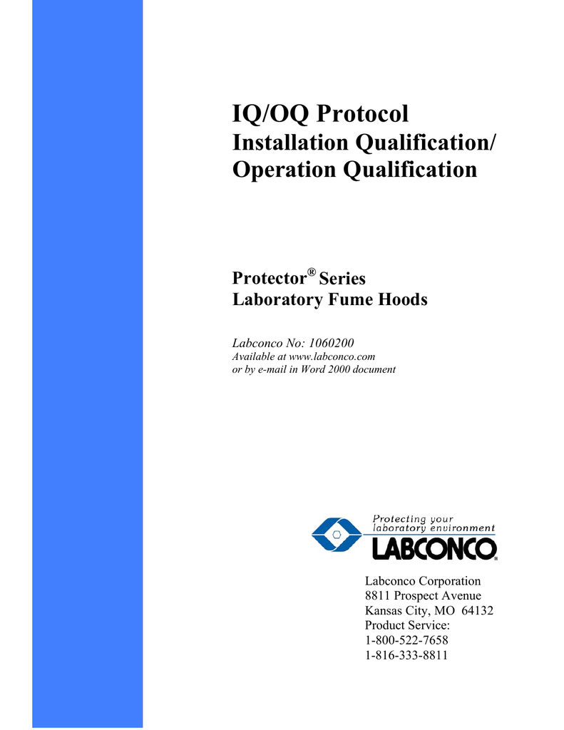 + IQ/OQ Protocol Installation Qualification Manualzz