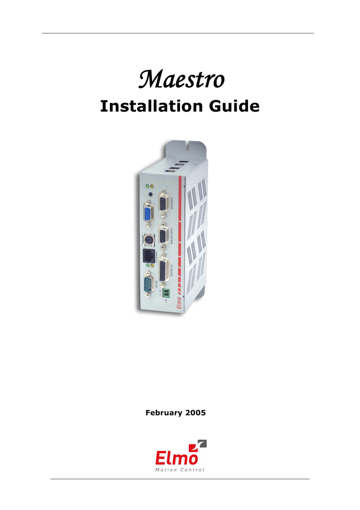 Maestro Installation Guide Manualzz