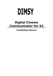 Digital Cinema Communicator S2 NC-TP6402 Installation Manual