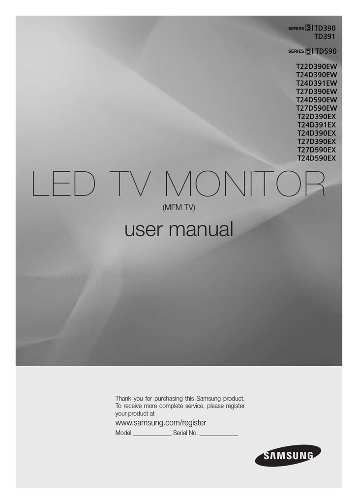 LED TV MONITOR - Manualzz