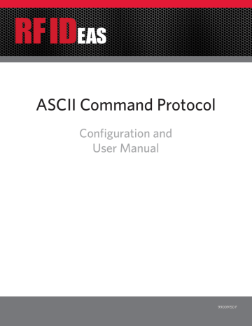 ASCII Command Protocol | Manualzz